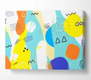 Modern Contemporary Illustration Canvas Print Wall Art - Medium 20 x 32 Inches