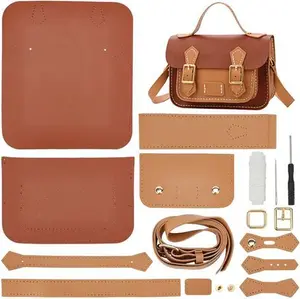 WADORN DIY Crossbody Bag Making Kits, PU Leather Shoulder Bag Sewing Set With Instruction Handmade Satchel Handbag Making Kit Purse Sewing Kit For