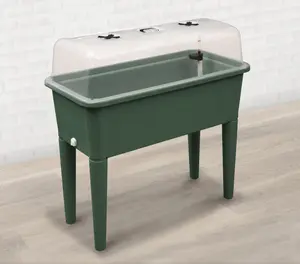 Garden Store Direct Raised Bed Grow Table XXL with Grow Lid & Self Watering System Dark Green