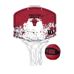 Chicago Bulls Paint Splatter Mini Basketball Hoop Set Red/White/Black (One Size)