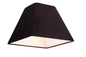 GoodHome Qarnay Charcoal Fabric dyed Light shade (D)30cm