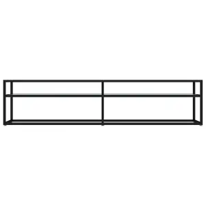 Berkfield TV Cabinet White Marble 180x40x40.5 cm Tempered Glass