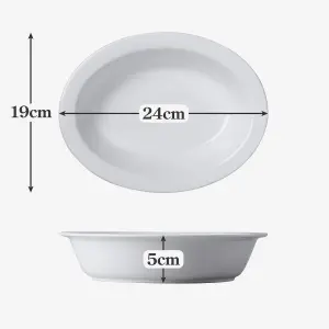 WM Bartleet & Son Porcelain Oval Pie Dish, 24cm