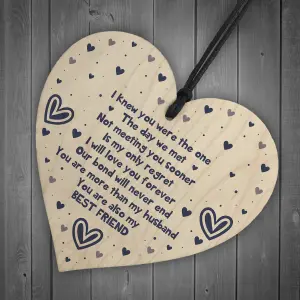 Valentines Day Gift Or Anniversary Gift For Husband Wooden Heart Love Sign Best Friend Gift