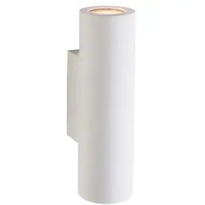 Up & Down LED Wall Light Primed White (Ready for Paint) Modern Lamp Fitting Kit