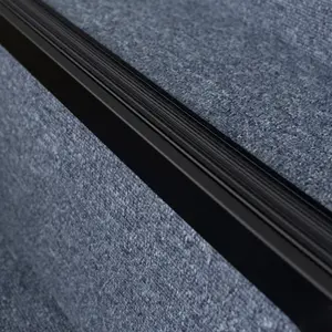 Self-adhesive anodised aluminium anti non slip stair edge nosing trim 900mm x 46mm x 30mm A38 black