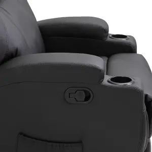 HOMCOM 8-Point Massage Recliner Chair Sofa Rocking Swivel W/ Remote Control