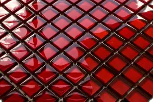 Glass mosaic on mesh for bathroom or kitchen 300mm x 300mm - Pomerol wine