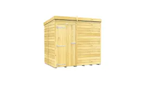 7 x 5 Feet Pent Shed - Single Door Without Windows - Wood - L147 x W214 x H201 cm