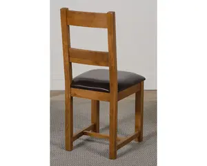 Lincoln Dark Solid Oak Dining Chairs for Dining Room or Kitchen