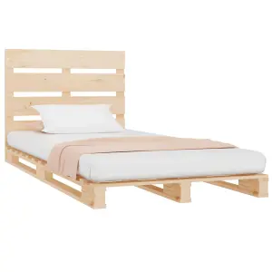 Berkfield Bed Frame 100x200 cm Solid Wood Pine