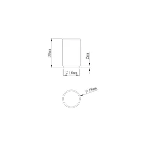 GoodHome Dukkah Satin Nickel effect Kitchen cabinets Round Pull Handle (L)1.8cm (D)30mm, Pack of 2