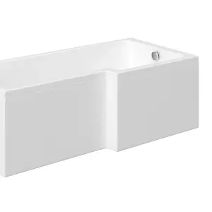 Nes Home 1700 x 850mm Acrylic Square Right Hand L Shaped Shower Bath