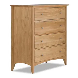 Edward Hopper Oak 4 Drawer Chest of Drawers