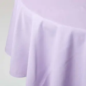 Homescapes Mauve Cotton Round Tablecloth 178 cm