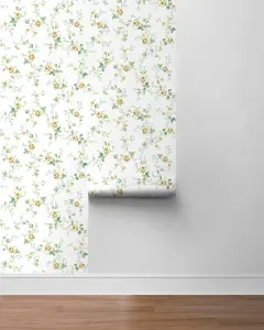 Meadow Floral Trail Prepasted Wallpaper