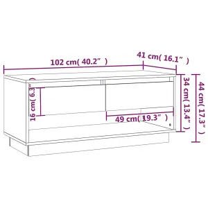 Berkfield TV Cabinet Brown Oak 102x41x44 cm Engineered Wood