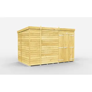 DIY Sheds 9x7 Pent Shed - Double Door Without Windows