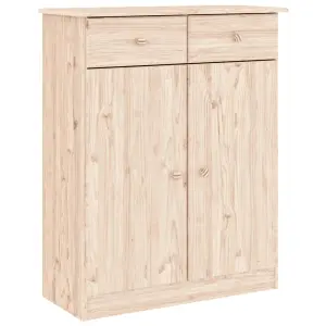 Berkfield Shoe Cabinet ALTA 77x35x96 cm Solid Wood Pine