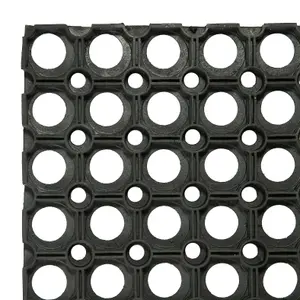 Nicola Spring - Heavy Duty Rubber Door Mat - 60 x 40cm - Black