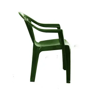 simpa Solana Green Plastic Garden Chairs - Set of 4