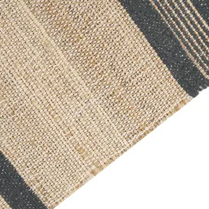 Jute Area Rug 160 x 230 cm Beige and Grey TALPUR