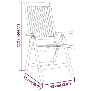 Berkfield Folding Garden Chairs 2 pcs Solid Wood Eucalyptus