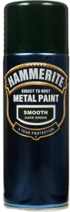 Hammerite Dark green Gloss Spray paint, 400ml