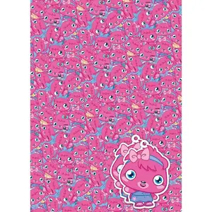 Moshi Monsters Poppet Gift Wrap Pink/Blue (One Size)