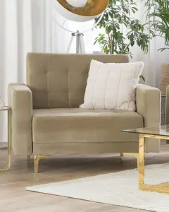 Armchair ABERDEEN Velvet Sand Beige