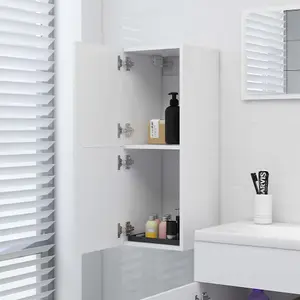 Berkfield Bathroom Cabinet White 30x30x80 cm Engineered Wood