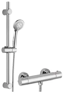 Aquarius RainLux Easy-Fit Round Thermostatic Bar Shower Valve and Kit Chrome