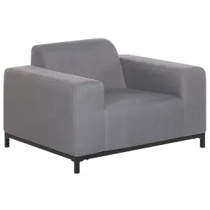 Beliani Modern Armchair ROVIGO Fabric Grey