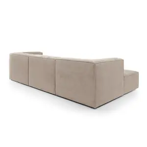 Doris Modular Corner Sofa in Beige Cord Chenille