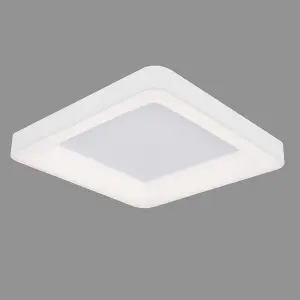 Luminosa Modern LED Flush Ceiling Light White, Warm White 3000K 2750lm Dimmable