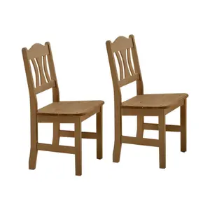 Kristel Solid Wood Dining Chair (Set of 2) Leach-coloured