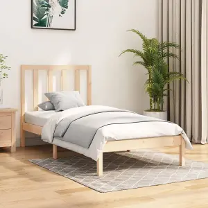 Berkfield Bed Frame Solid Wood Pine 90x200 cm