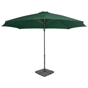 Berkfield Outdoor Umbrella with Portable Base Green