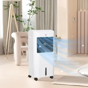 Portable Air Cooler with Humidifier, Remote, Timer, Oscillation, Ice Packs