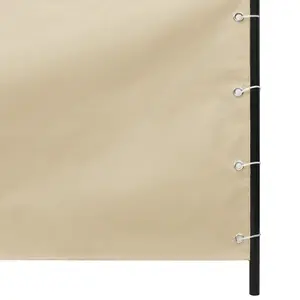 Berkfield Balcony Screen Beige 140x240 cm Oxford Fabric