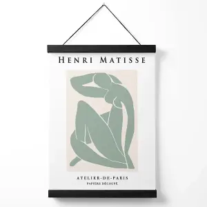 Matisse Nude Green and Cream Medium Poster with Black Hanger