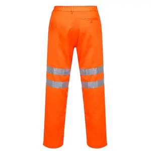 Portwest Mens Polycotton Hi-Vis Safety Work Trousers