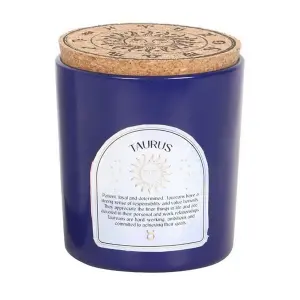 Something Different Taurus Amber & Vanilla Lapis Lazuli Scented Candle Blue/Brown (One Size)