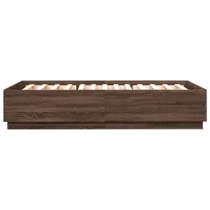 Berkfield Bed Frame without Mattress Brown Oak 150x200 cm King Size