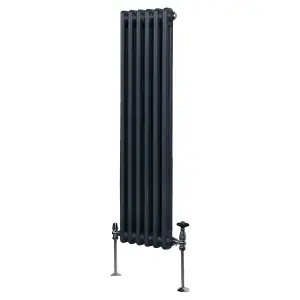 Traditional 2 Column Radiator - 1500 x 292 mm - Anthracite