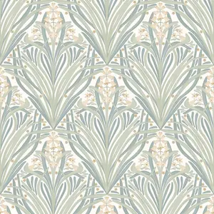 Elegance Bellflower Wallpaper Cream & Sage M66124