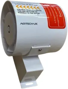 AirTech-UK TUBO in Line Bathroom Shower Room Extractor Fan - Axial Flow - Run On Timer 100mm 4"