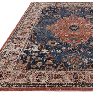 Traditional Bordered Persian Floral Easy to clean Rug for Dining Room Bed Room and Living Room-120cm X 170cm