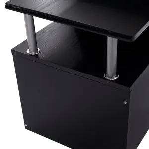 HOMCOM Wood Computer Desk Laptop Workstation Drawer Shelf for Home Office