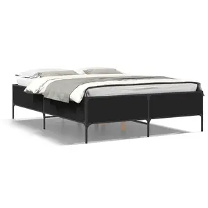 Berkfield Bed Frame without Mattress Black 140x200 cm